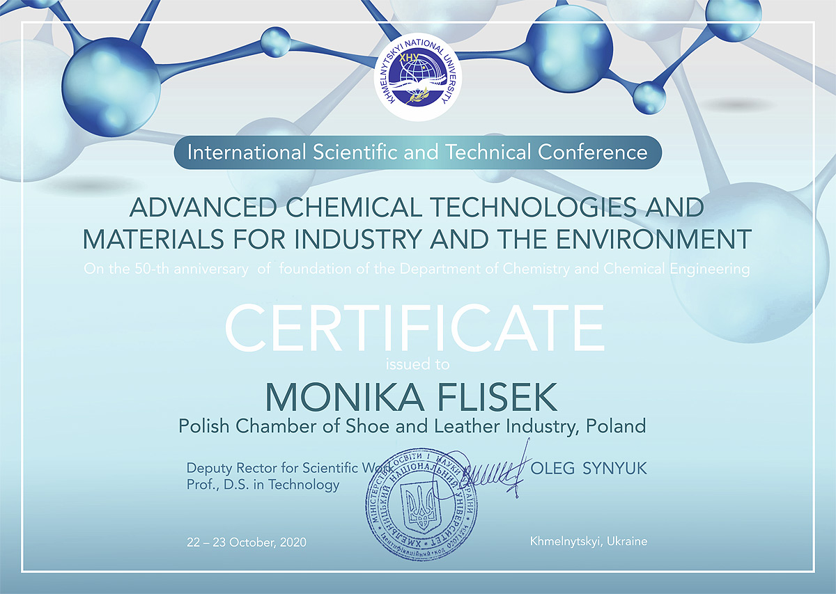 Konfernecja Advanced Chemical Technologies and Material for Industry and the Environment